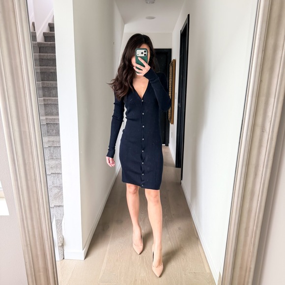 Dolce & Gabbana Old Money Preppy Designer Knit Cardigan Dress Button Down S - Picture 2 of 10